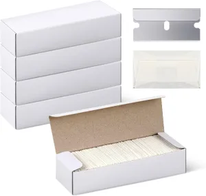 Lasnten 1500 Pcs Single Edge Razor Blades Industrial Scraper Razor Blades Safety Straight Edge Replacement Box Cutter Blades Glass Paint Scraper Razor Blades for Removing Labels, Decals, Stickers