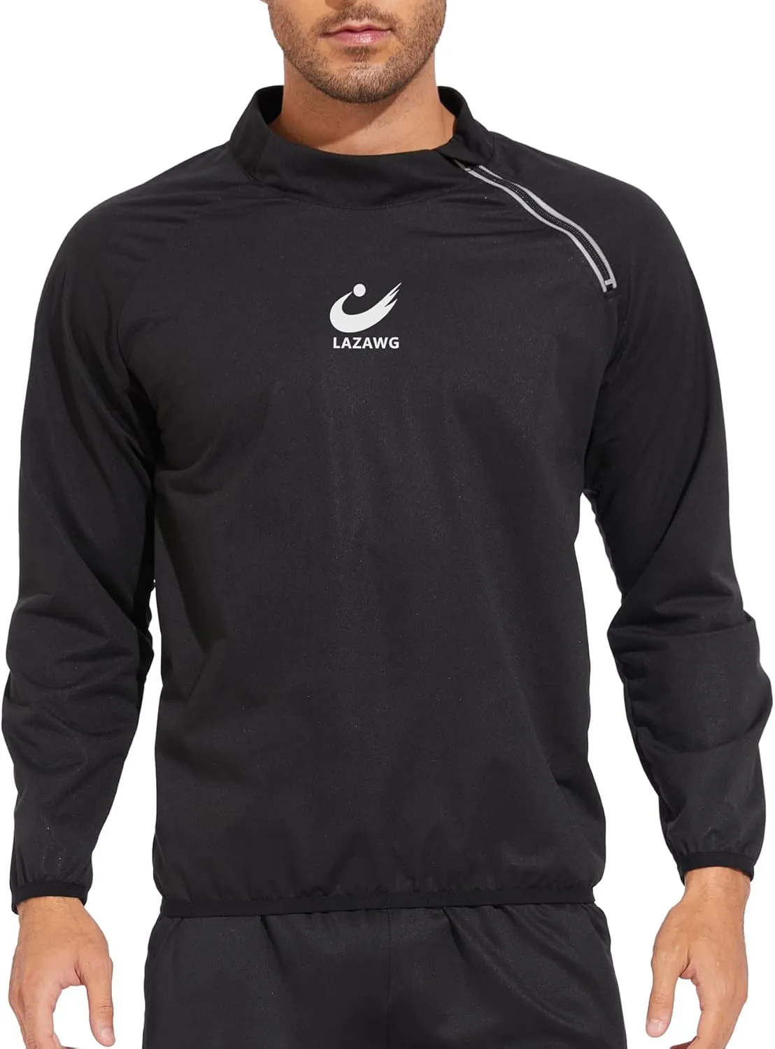 LAZAWG Sweat Suit for Men Sauna Shirt Slimming Body Shaper Fitness Sauna Jacket Mens Exercise Gym Running