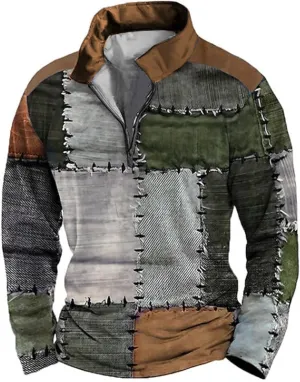 LCMTWX St Patrick's Day Shirt Men Mens Vintage Sweatshirt 2024 Large Size Sweater Men's Pullover Sweaters Long Sleeve Shirt