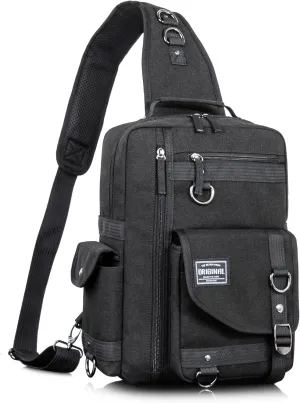 Leaper Messenger Bag Outdoor Cross Body Bag Sling Bag Shoulder Bag Black