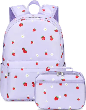LEDAOU Kids School Backpack with Lunch Box for Boys Girls Kindergarten BookBag School Bag Preschool Toddler Backpack