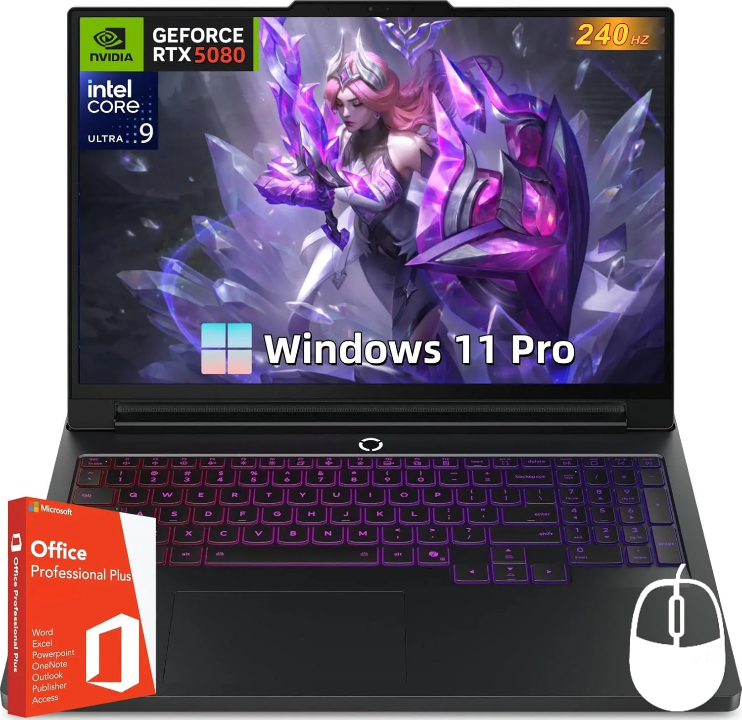 Lenovo Legion Pro 7i Gen 10 Gaming Laptop, GeForce RTX 5080 16GB GDDR7, Intel Ultra 9 275HX, 16.0" 240Hz OLED, 64 GB DDR5 RAM, 4 TB SSD, WiFi 7, Windows 11 Pro with Office Lifetime, w/Accessories
