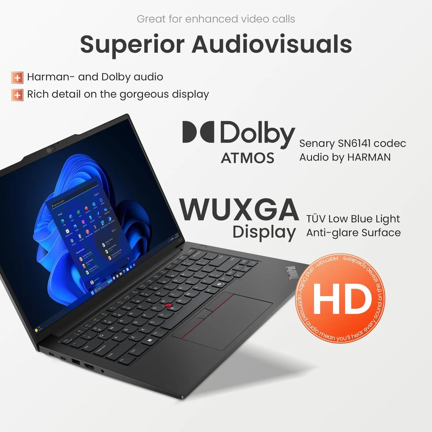 Lenovo ThinkPad E14 Gen 6 Business Laptop, 14" FHD  Display, AMD Ryzen 5 7535U, 32GB DDR5 RAM, 1TB SSD, Fingerprint, Backlit, Wi-Fi 6, Windows 11 Pro, Bundle with Targus USB-C 100W Docking Station