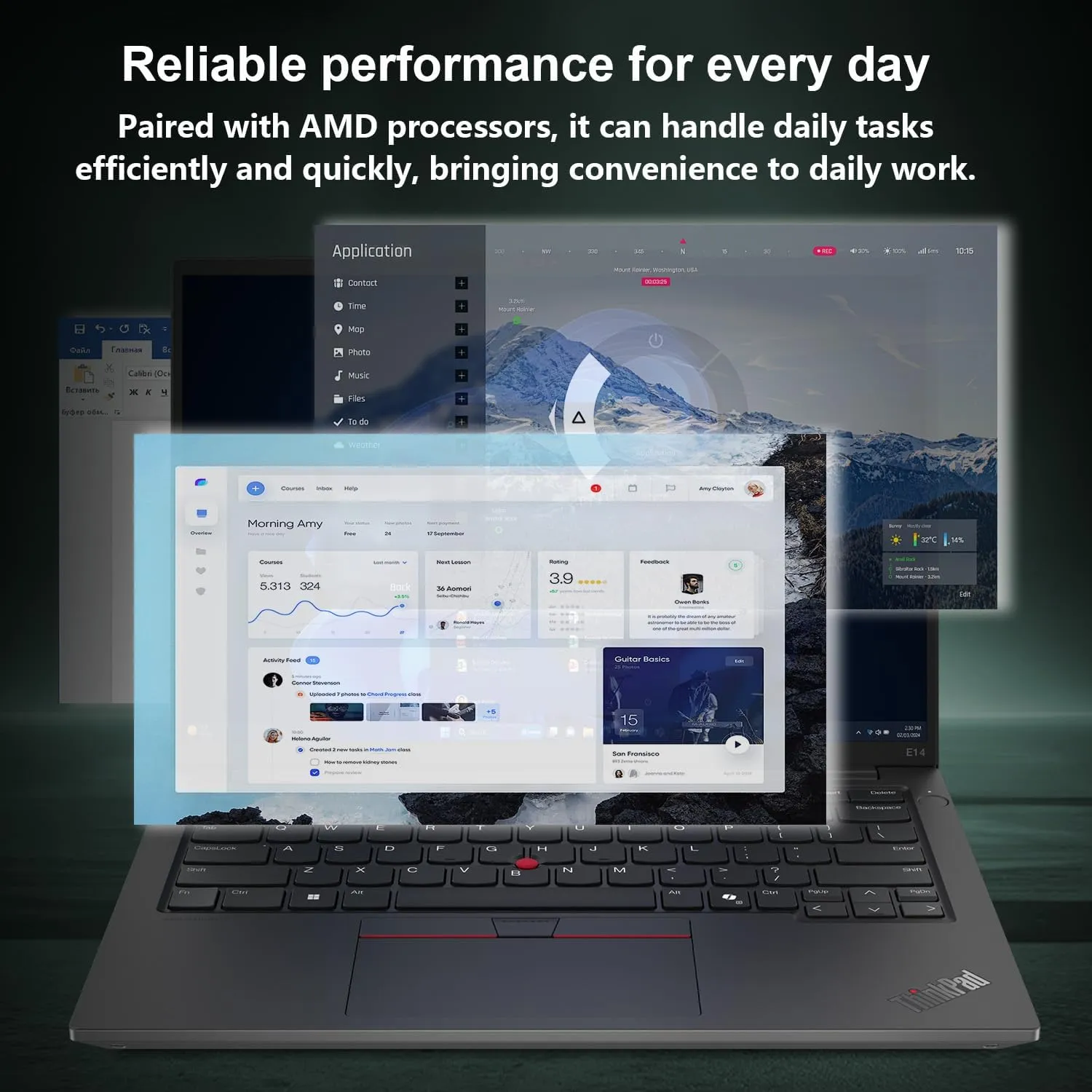 Lenovo ThinkPad E14 Gen 6 Business Laptop, 14" FHD  Display, AMD Ryzen 5 7535U, 32GB DDR5 RAM, 1TB SSD, Fingerprint, Backlit, Wi-Fi 6, Windows 11 Pro, Bundle with Targus USB-C 100W Docking Station