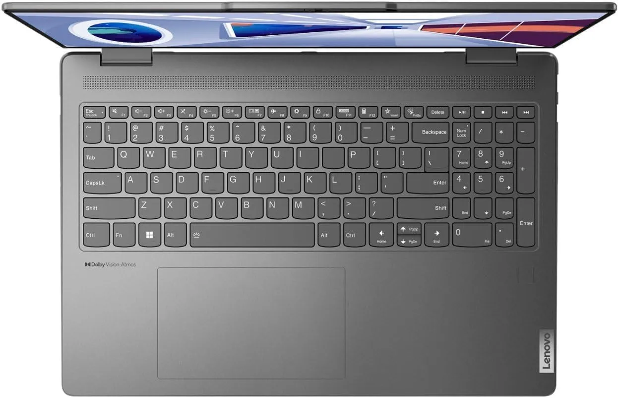 Lenovo Yoga 7i 2-in-1 16" WUXGA Touchscreen Laptop, Intel Core i5-1335U, 8GB RAM, 512GB SSD, Backlit Keyboard, Fingerprint Reader, Windows 11 Home, Storm Grey