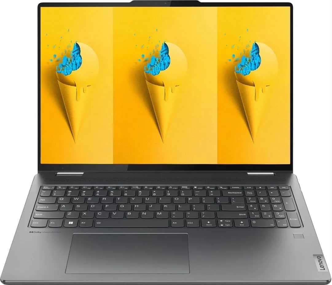 Lenovo Yoga 7i 2-in-1 16" WUXGA Touchscreen Laptop, Intel Core i5-1335U, 8GB RAM, 512GB SSD, Backlit Keyboard, Fingerprint Reader, Windows 11 Home, Storm Grey
