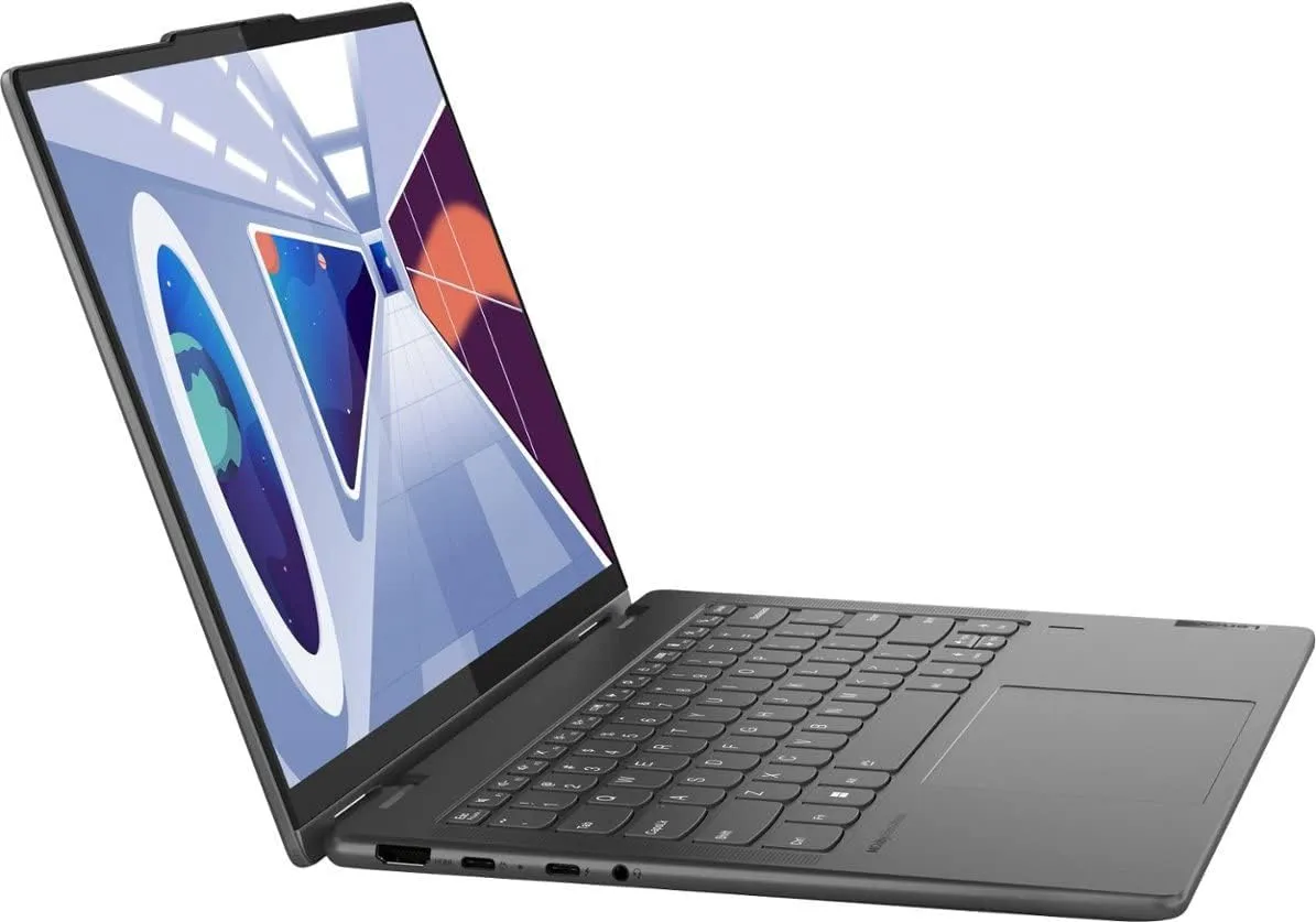 Lenovo Yoga 7i Laptop, 2023, 14" 2240 x 1400 Touchscreen, Intel Core i5-1335U 10-Core, 8GB LPDDR5, 512GB SSD, Windows 11 Home, Backlit Keyboard, Wi-Fi 6E, Bluetooth 5.1, Thunderbolt 4, Storm Grey