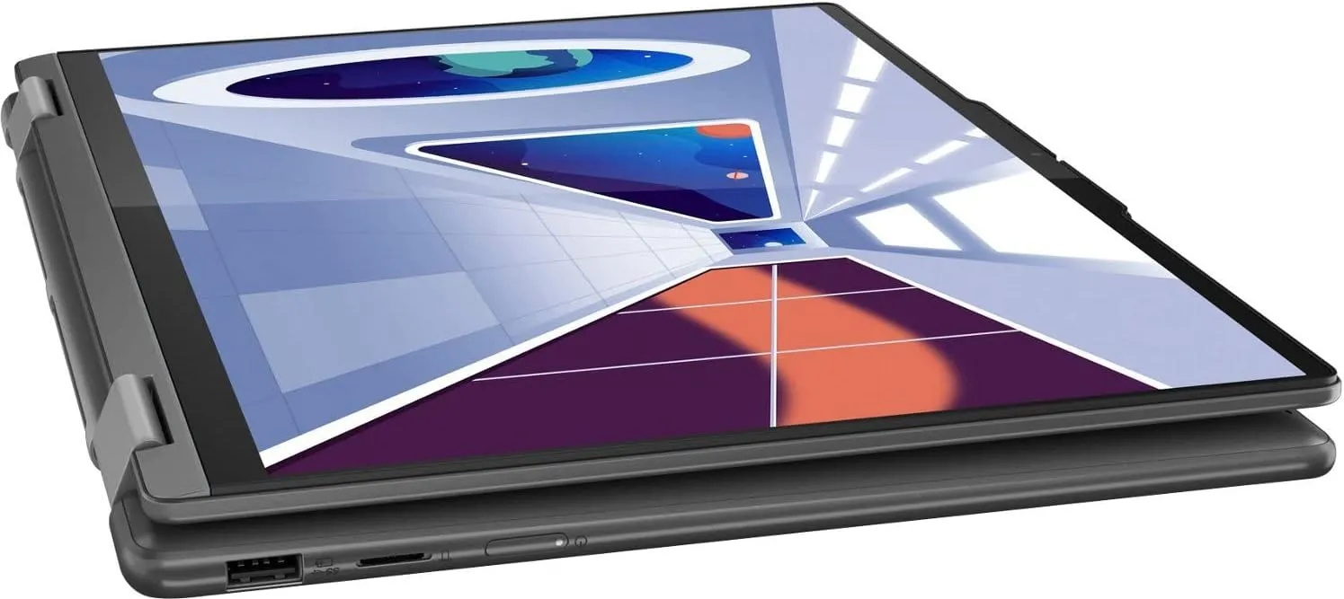 Lenovo Yoga 7i Laptop, 2023, 14" 2240 x 1400 Touchscreen, Intel Core i5-1335U 10-Core, 8GB LPDDR5, 512GB SSD, Windows 11 Home, Backlit Keyboard, Wi-Fi 6E, Bluetooth 5.1, Thunderbolt 4, Storm Grey