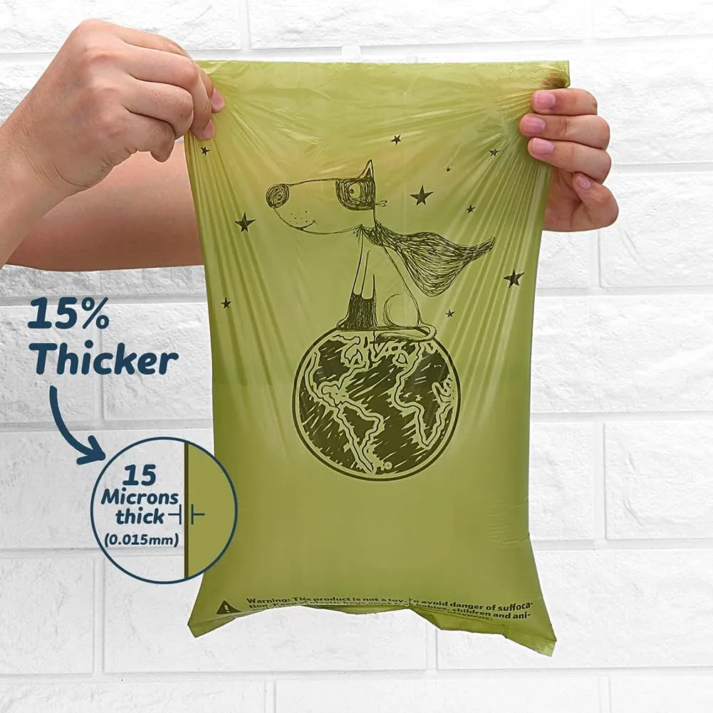 Ley's Dog Poop Bags 360 Count, Biodegradable Poop bags Extra Thick Strong, Eco-Friendly Dog Waste Bag, Doggie Bag Refill Rolls