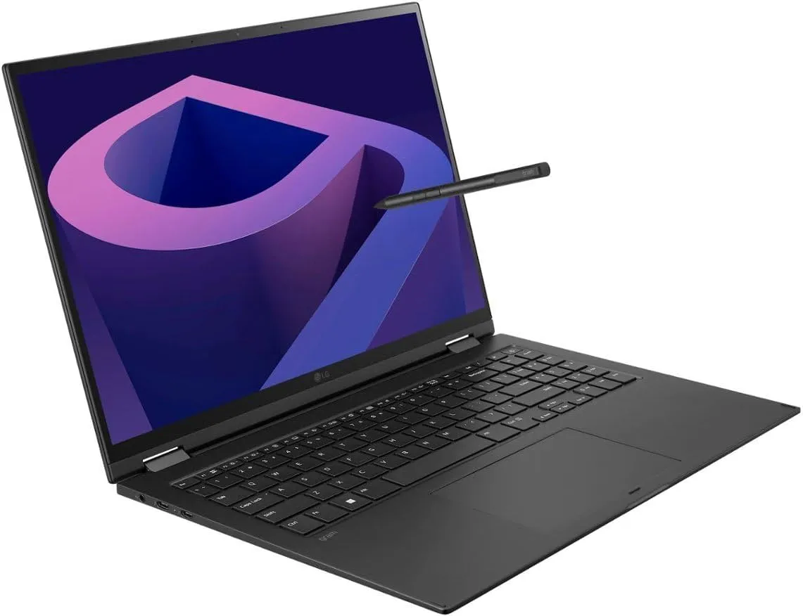 LG 16T90R-K Laptop 2023, 16" WQXGA IPS Touchscreen, Intel Core i7-1360P 12-Core, Intel Iris Xe Graphics, 32GB LPDDR5, 8TB SSD, Backlit KB, Thunderbolt 4, Wi-Fi 6E, Win11 Pro, COU 32GB USB