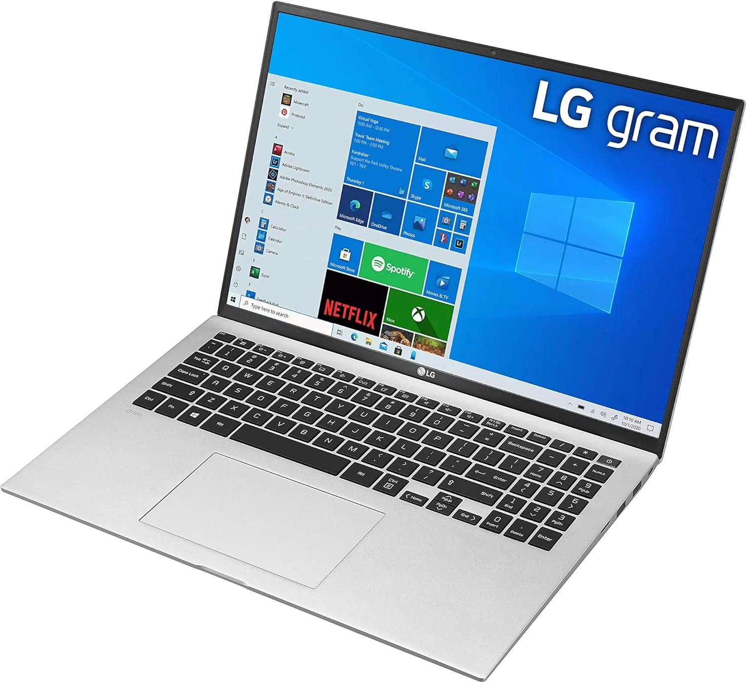 LG gram 16Z90P Laptop 16" IPS Ultra-Lightweight, (2560 x 1600), Intel Evo 11th gen Core i7, 16GB RAM, 1TB SSD, Upgradeable Windows 10 Home, Alexa Built-in, 2X USB-C, HDMI, USB-A - Silver