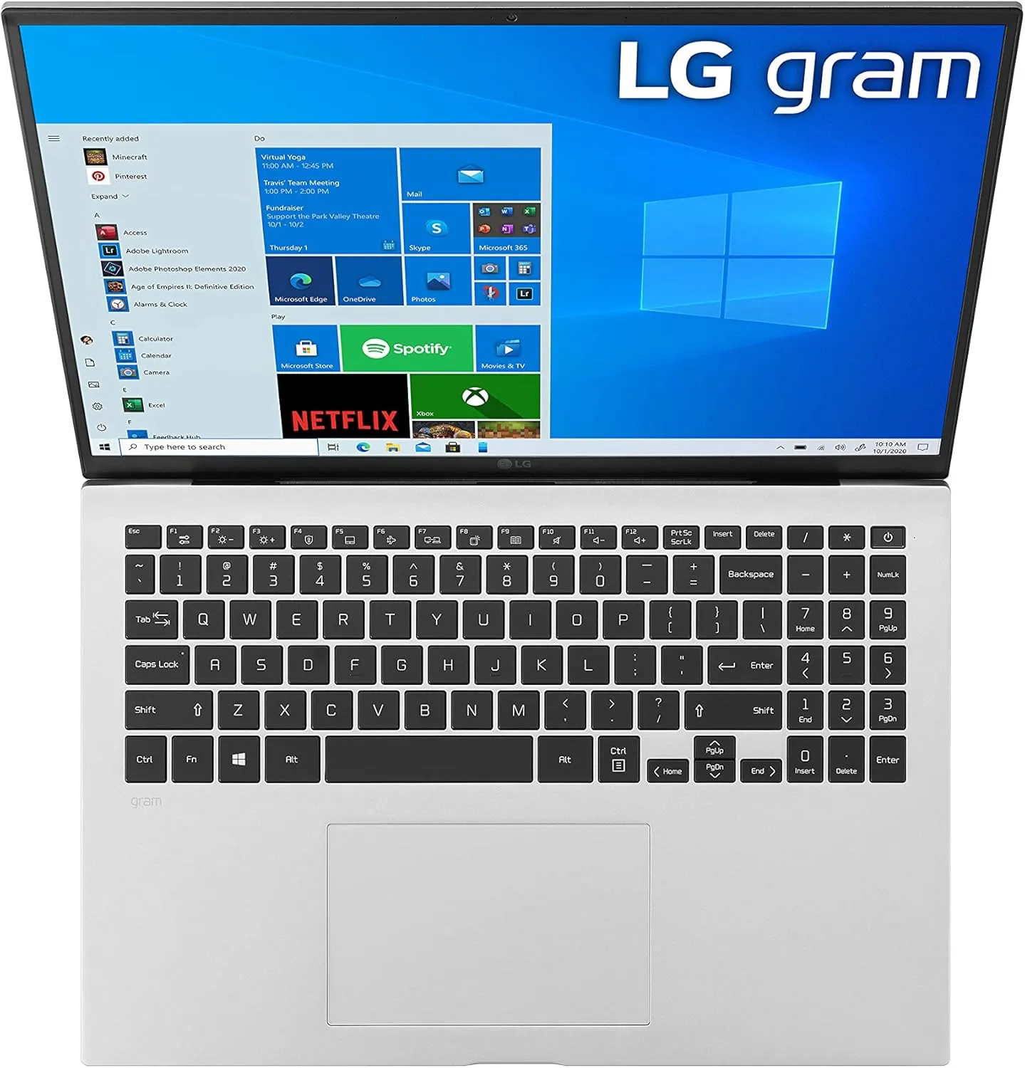 LG gram 16Z90P Laptop 16" IPS Ultra-Lightweight, (2560 x 1600), Intel Evo 11th gen Core i7, 16GB RAM, 1TB SSD, Upgradeable Windows 10 Home, Alexa Built-in, 2X USB-C, HDMI, USB-A - Silver