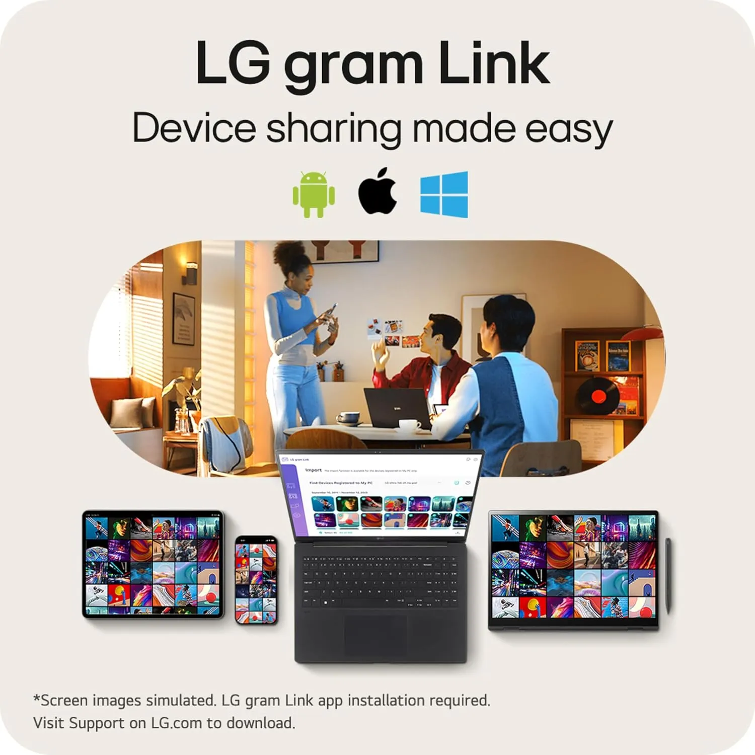 LG gram Pro 16-inch OLED 2in1 Thin and Lightweight Laptop, Intel Evo Edition - AI-enabled Intel Core Ultra 7 Processor, Windows 11 Home, 32GB RAM, 2 TB SSD, VRR OLED Touch Display, Black