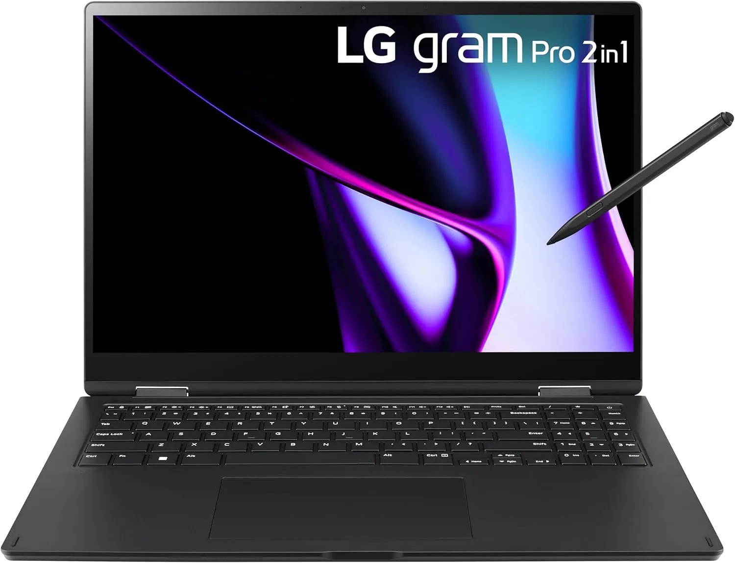 LG gram Pro 16-inch OLED 2in1 Thin and Lightweight Laptop, Intel Evo Edition - AI-enabled Intel Core Ultra 7 Processor, Windows 11 Home, 32GB RAM, 2 TB SSD, VRR OLED Touch Display, Black