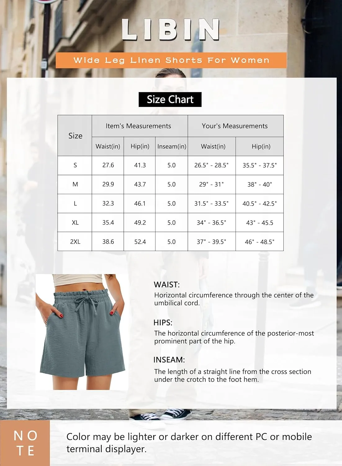 Libin Shorts for Women Linen Shorts High Waisted Lightweight Casual Summer Drawstring Beach Vacation Outfit