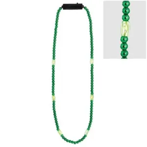 Light-Up LED Green Bead Necklace 34" | 1 ct
