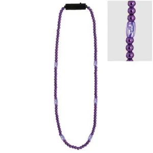 Light-Up LED Purple Bead Necklace 34" | 1 ct