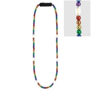 Light-Up LED Rainbow Bead Necklace 34" | 1 ct