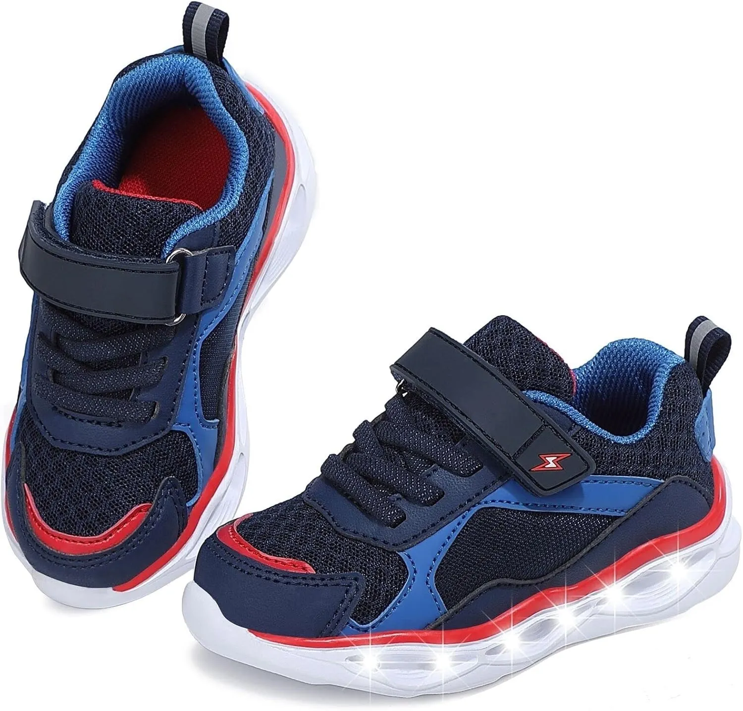 Light Up Shoes Toddler Girls Boys Lightweight LED Flashing Glitter Mesh Breathable Adorable Sneakers for Toddler/Little Kid