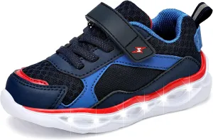 Light Up Shoes Toddler Girls Boys Lightweight LED Flashing Glitter Mesh Breathable Adorable Sneakers for Toddler/Little Kid