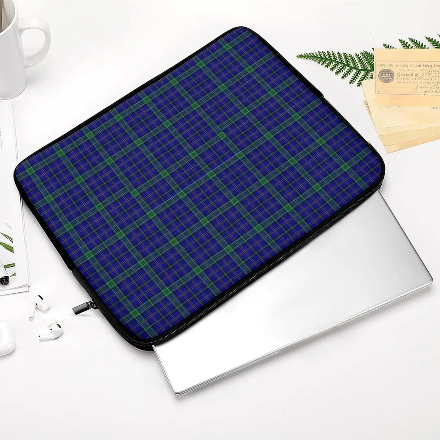Lines Navy Blue And Yellow All Print Hands Free Withdrawal Laptop Bag Unisex
