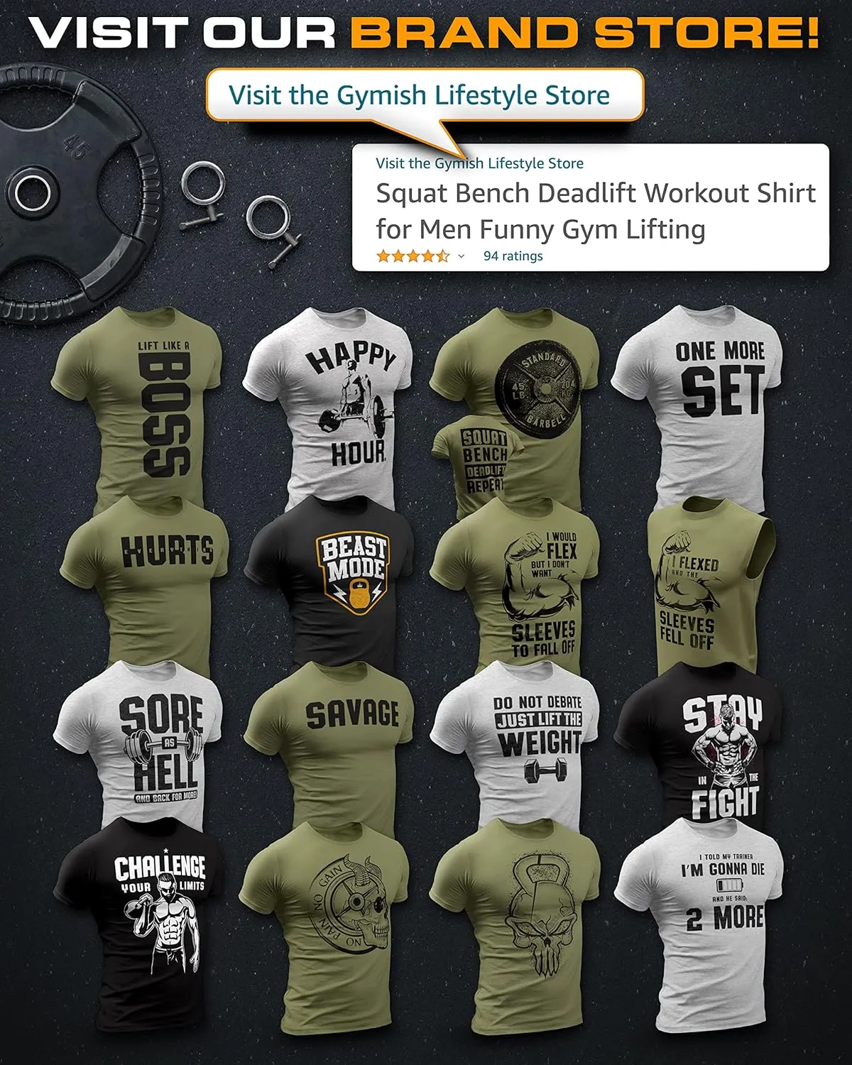Lion Iron Core Workout Gym T-Shirt for Men with Air Freshener Gift Set