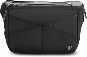 Littbag Handbag Organizer with Patented LED & Auto 60-sec Shutoff - Featured in Oprah's Favorite Things – Purse Organizer with 12 Compartments, Clear Pockets, Zippered Privacy Pocket & More (Black)