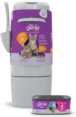 Litter Genie XL  Pail | Cat Litter Waste Disposal System for Odor Control | Includes 1 Jumbo Refill Bag