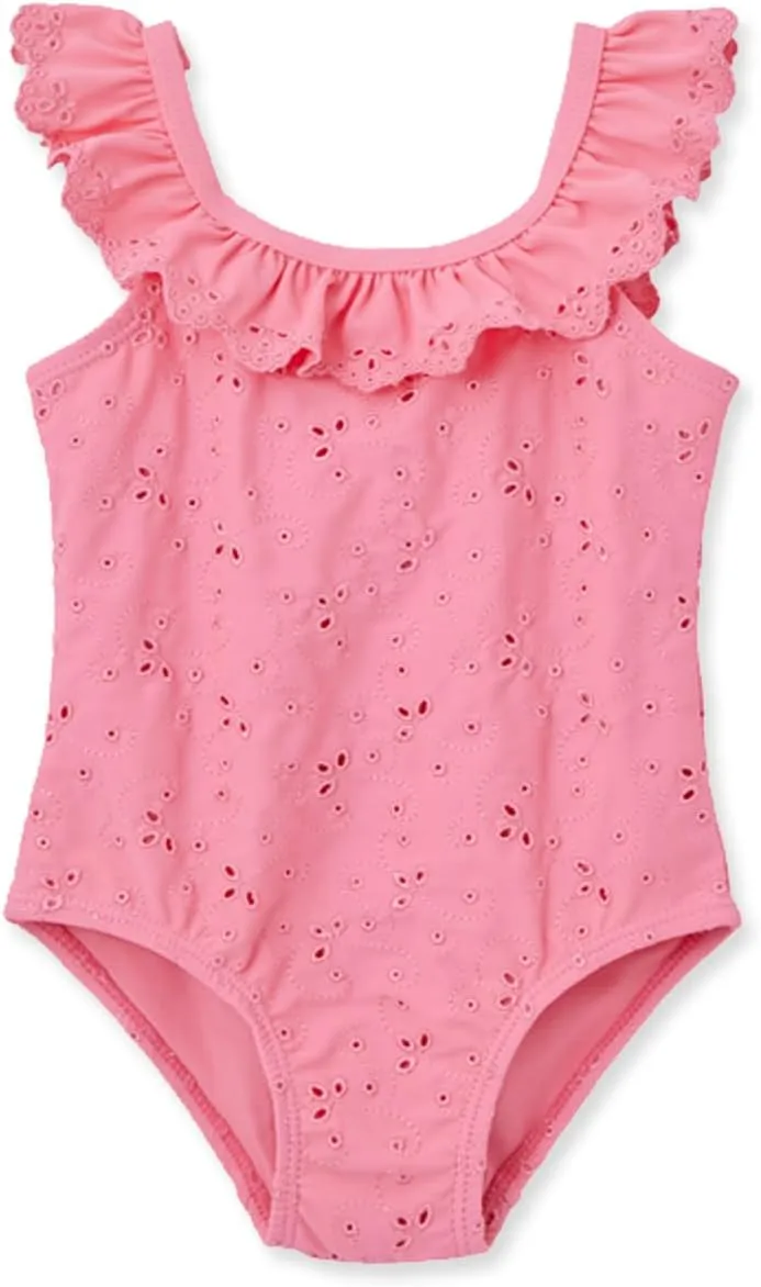 Little Me Baby Girl's UPF 50  Sun Protection One Piece Swimsuit