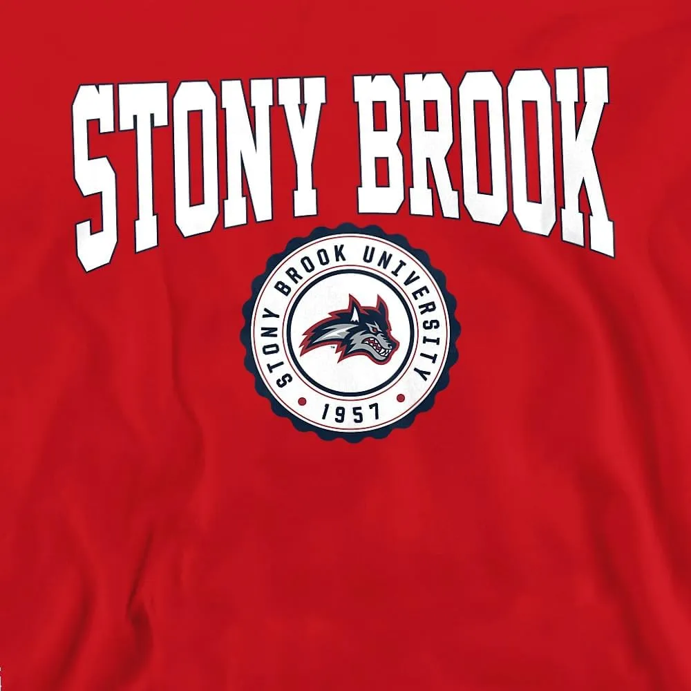 LOGOVISION Stony Brook University Collegiate Seal Unisex Adult Crewneck Sweatshirt