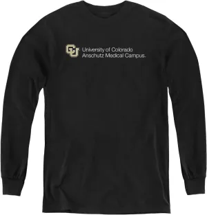 LOGOVISION University of Colorado Anschutz Medical Campus Stacked Youth Long Sleeve T Shirt