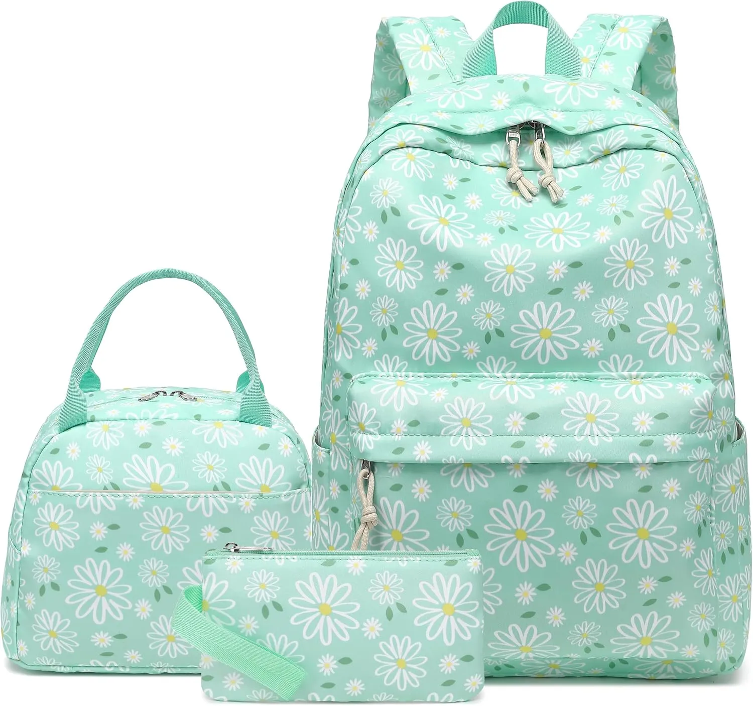 LOIDOU Backpack for Teen Girls Bookbags School Backpack with Lunch Box and Pencil Case 3 in 1 School Bags Set