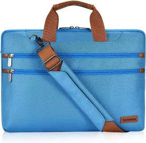 LONMEN 14 Inch Laptop Shoulder Bag,Computer Sleeve Carrying Case for 15 inch MacBook Pro 2019 / MacBook Pro Retina/Microsoft Surface Book 2 / Dell XPS 15/14" Laptop/Chromebook/Ultrabook