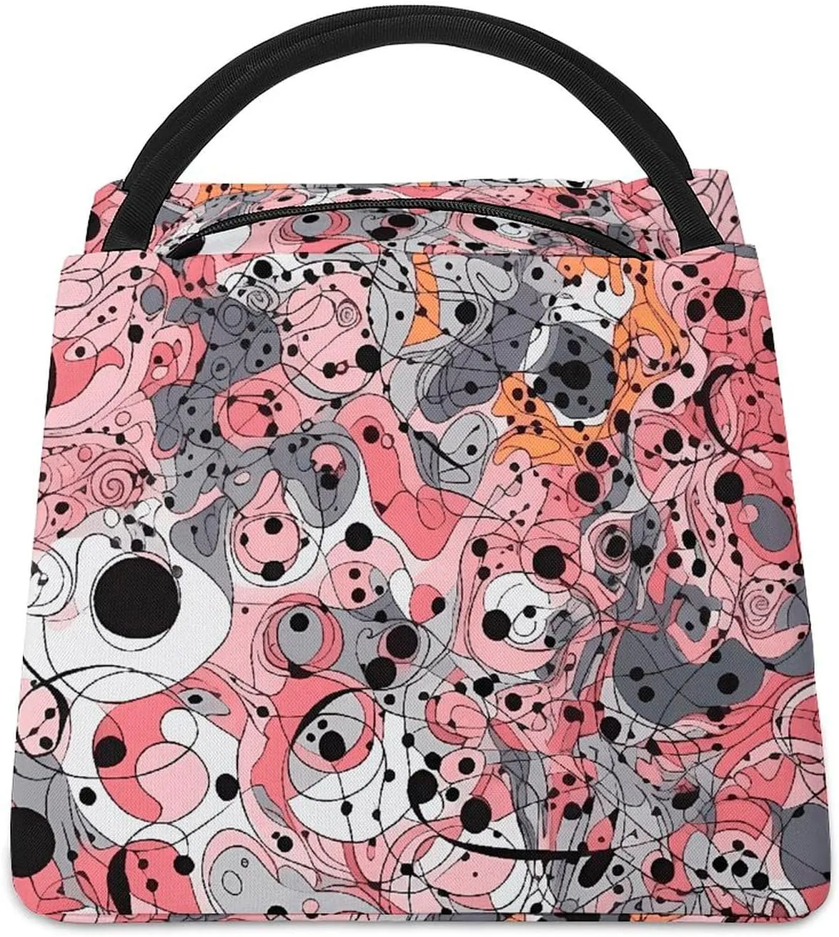 Lunch Bag Insulated Lunch Box for Women Men Cooler Bag Reusable Lunch Bag Complex Lines And Patterns Lunch Tote Bag for Work
