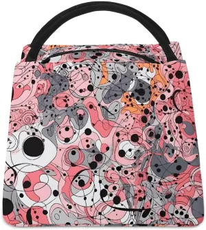 Lunch Bag Insulated Lunch Box for Women Men Cooler Bag Reusable Lunch Bag Complex Lines And Patterns Lunch Tote Bag for Work