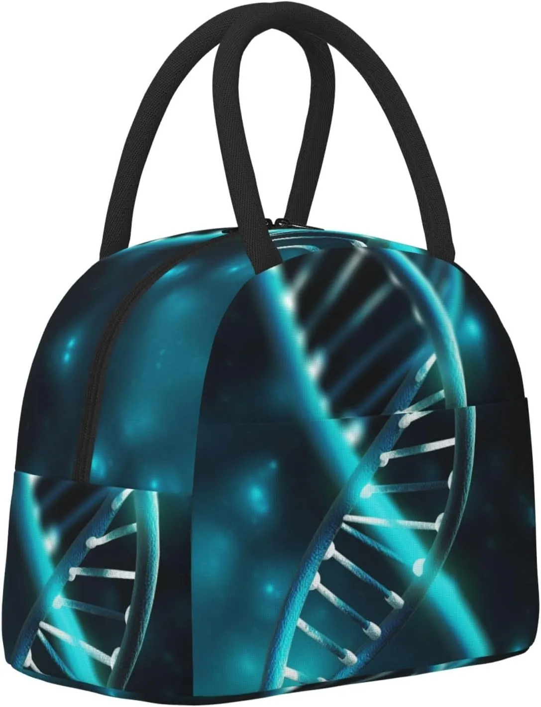 Lunch Bag Lunch Box for Women Men Reusable Insulated Lunch Tote Bag Science Gene Strand Leakproof Cooler Bag Portable Cooler Lunch Container for Picnic Travel