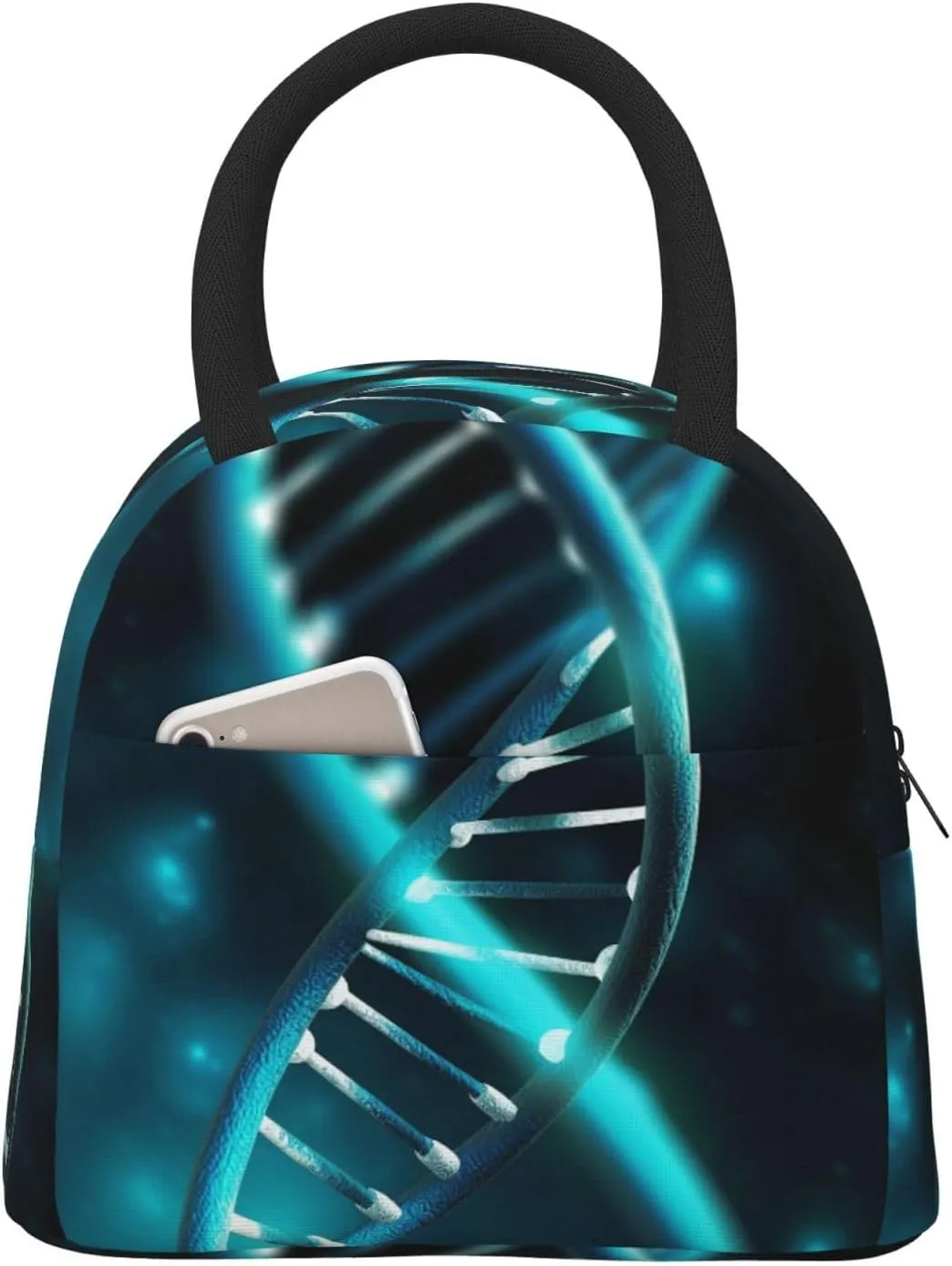 Lunch Bag Lunch Box for Women Men Reusable Insulated Lunch Tote Bag Science Gene Strand Leakproof Cooler Bag Portable Cooler Lunch Container for Picnic Travel