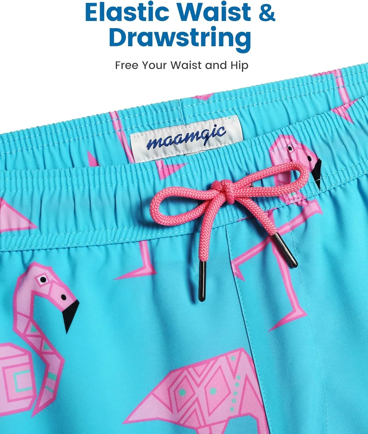 maamgic 2 in 1 Mens Swim Trunks 7 Inch Swim Shorts Swim Suits Board Shorts