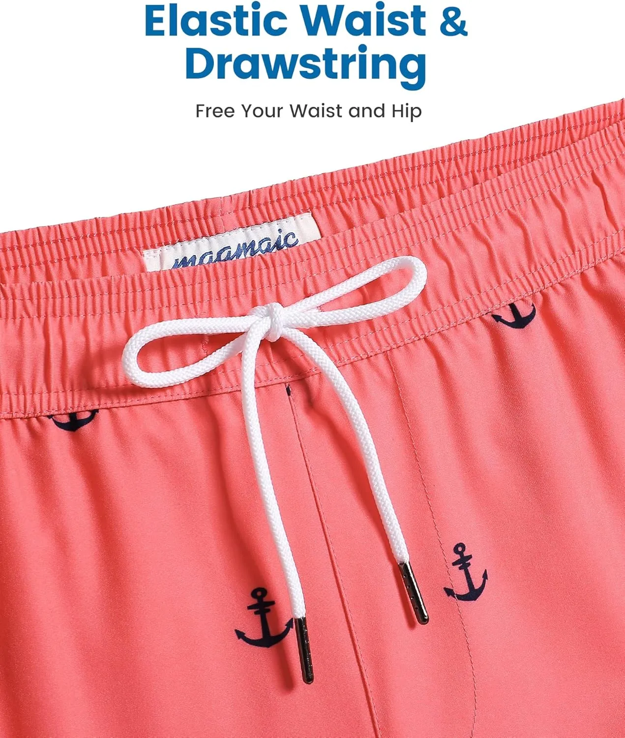 maamgic 2 in 1 Mens Swim Trunks 7 Inch Swim Shorts Swim Suits Board Shorts