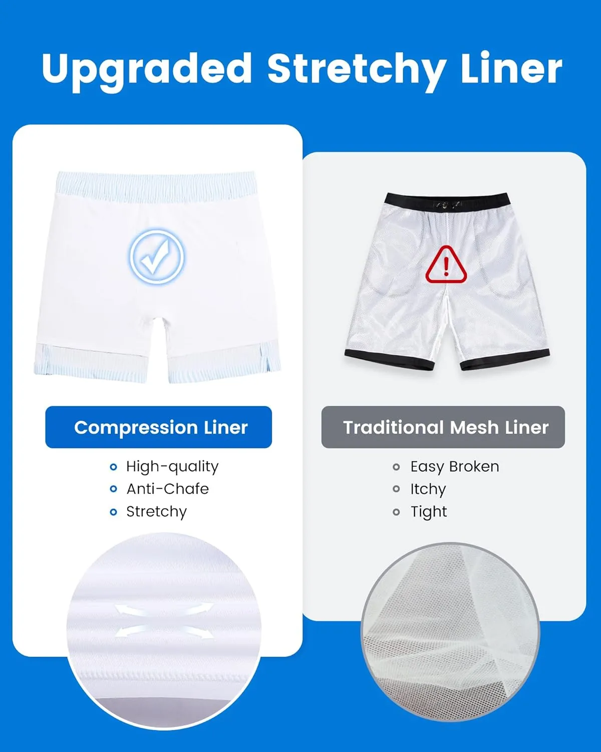 maamgic 2 in 1 Mens Swim Trunks 7 Inch Swim Shorts Swim Suits Board Shorts