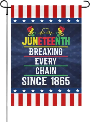 Made In US Breaking Every Chain Since 1865 Women Men Juneteenth Freedom Flag Decorative Banner For Beach