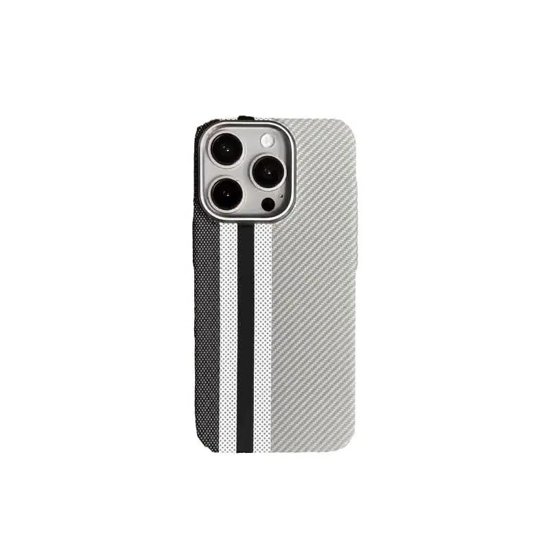 Magnetic Kevlar iPhone Case – Shockproof Carbon Fiber