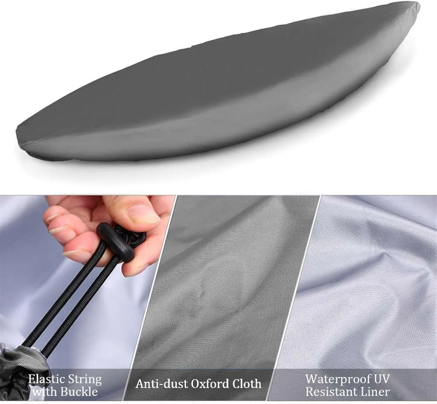Marine Accessories Universal Kayaks Cover Canoe Boat Waterproof UV Resistant Dust-Proof Storage Cover Kayaks Boat Canoe Cover(4.5m)