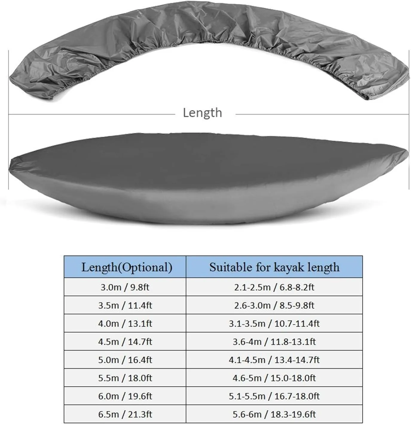 Marine Accessories Universal Kayaks Cover Canoe Boat Waterproof UV Resistant Dust-Proof Storage Cover Kayaks Boat Canoe Cover(4.5m)