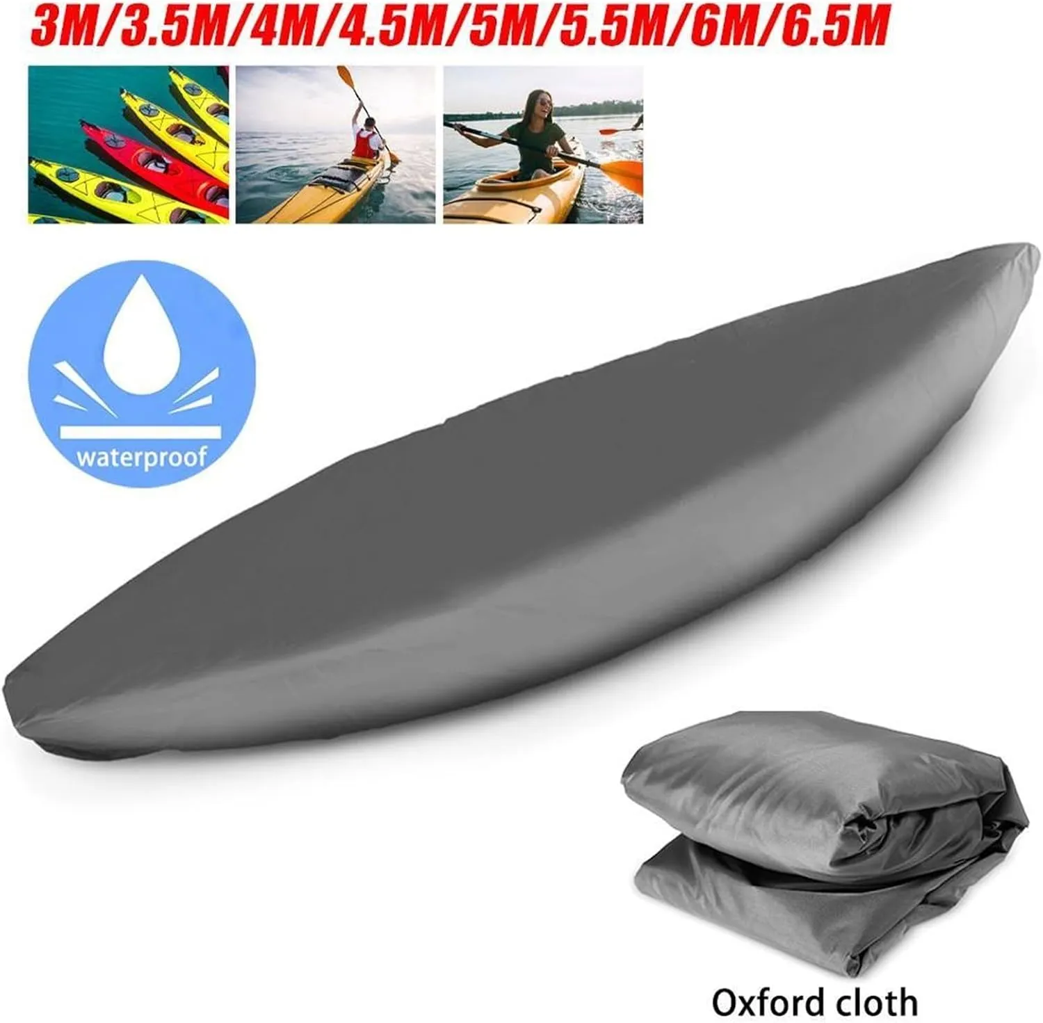 Marine Accessories Universal Kayaks Cover Canoe Boat Waterproof UV Resistant Dust-Proof Storage Cover Kayaks Boat Canoe Cover(4.5m)