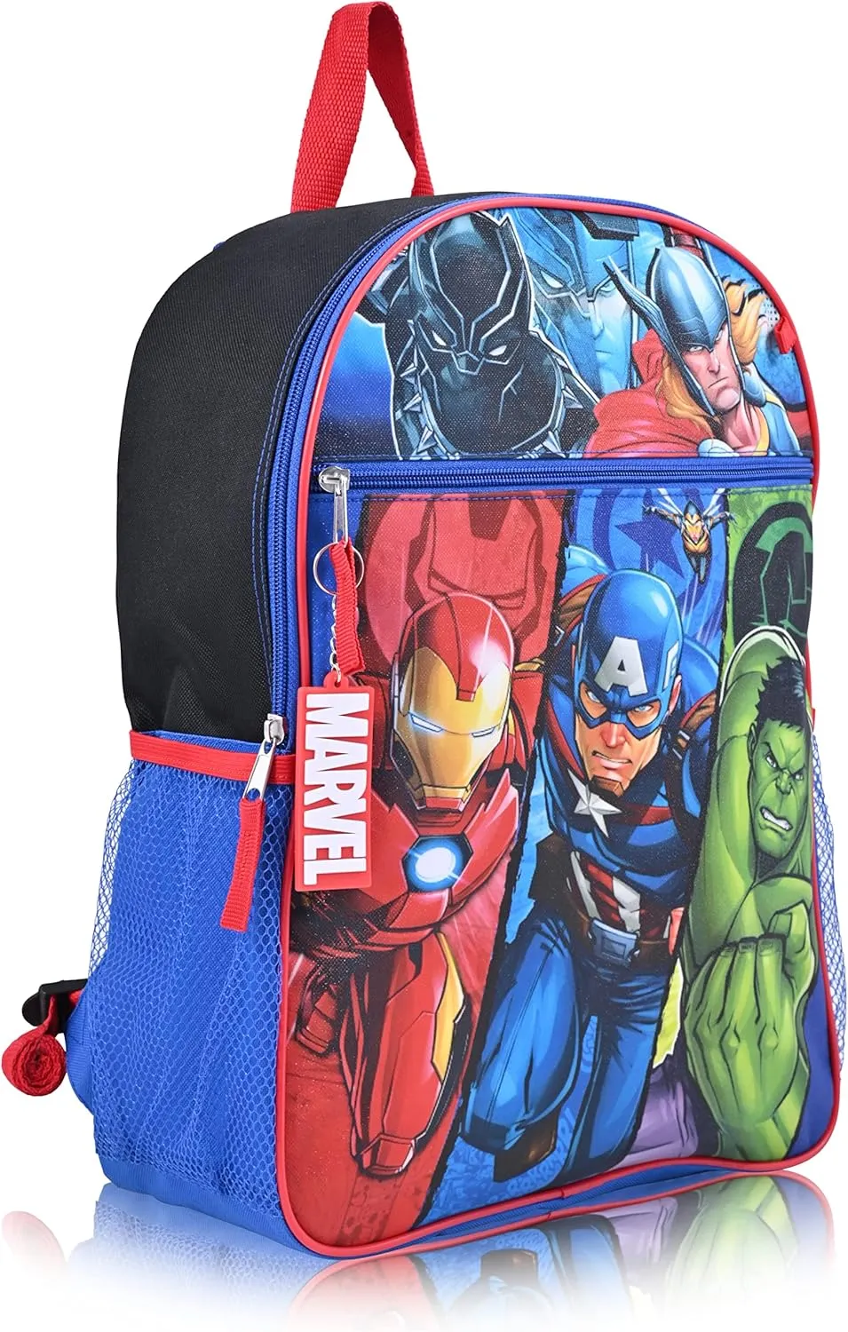 Marvel Avengers Boys Backpack For Kids| Elementary and Kindergarten Kids Knapsacks For School (Heros 6Pc)