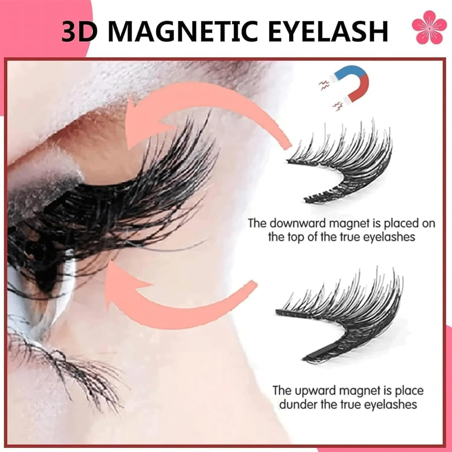 Marvulur Magnetic Eyelashes, Magnetic Lashes With Applicator, Marvulur Reusable Magnetic Eyelash Kit, Natural-Looking False Lashes