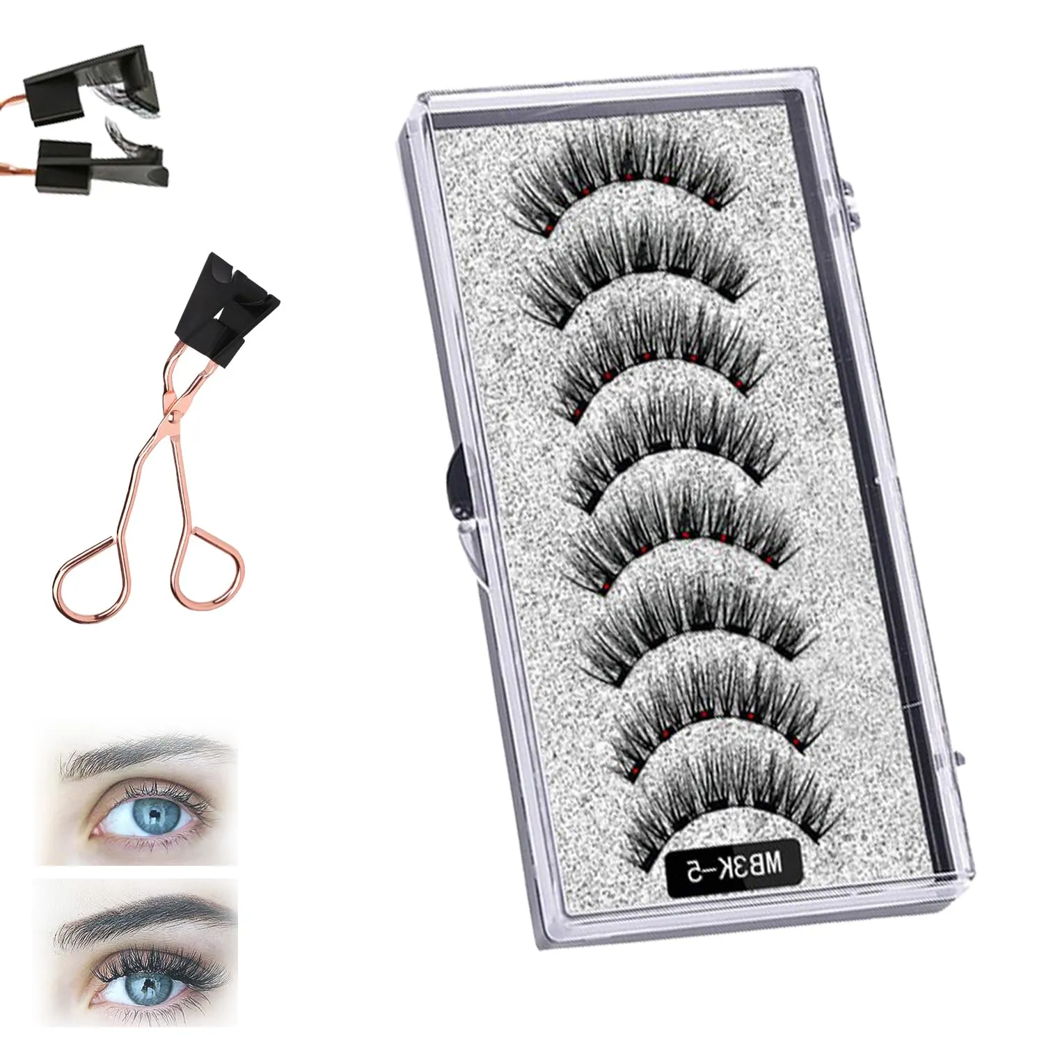 Marvulur Magnetic Eyelashes, Magnetic Lashes With Applicator, Marvulur Reusable Magnetic Eyelash Kit, Natural-Looking False Lashes