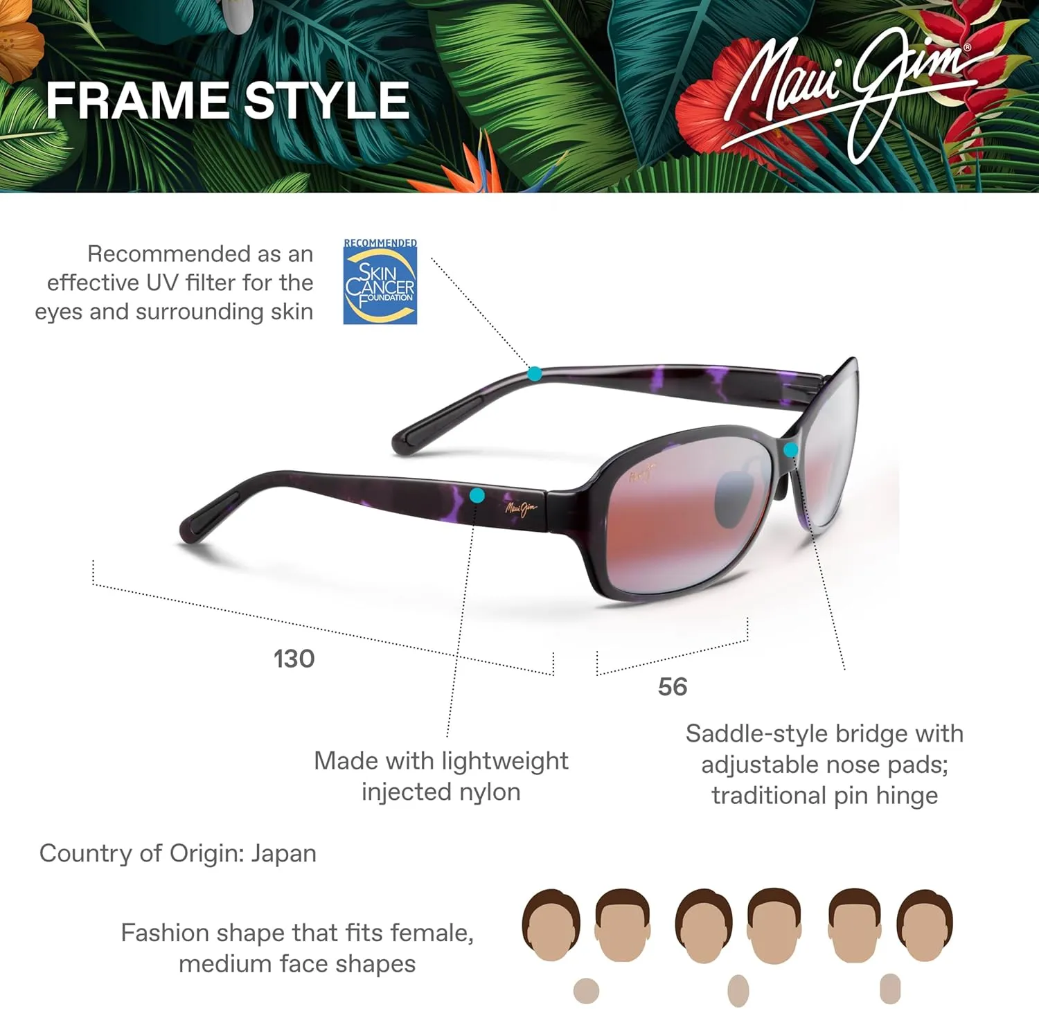 Maui Jim Women's Koki Beach Polarized Fashion Reading Sunglasses