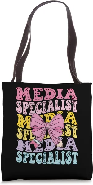 Media Specialist Librarian Library Squad Back To School Tote Bag
